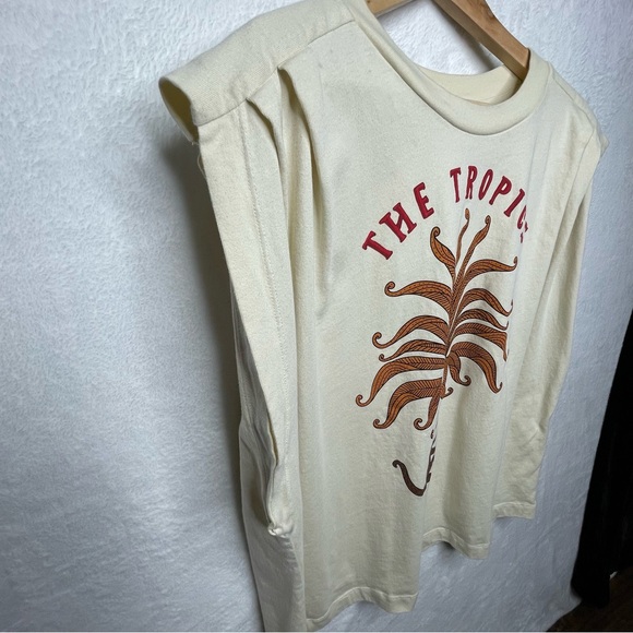 Farm Rio Womens Muscle Shirt The Tropics Oversized Size M Anthropology - Picture 5 of 12